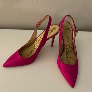 Pink Sam Edelman sling back heels